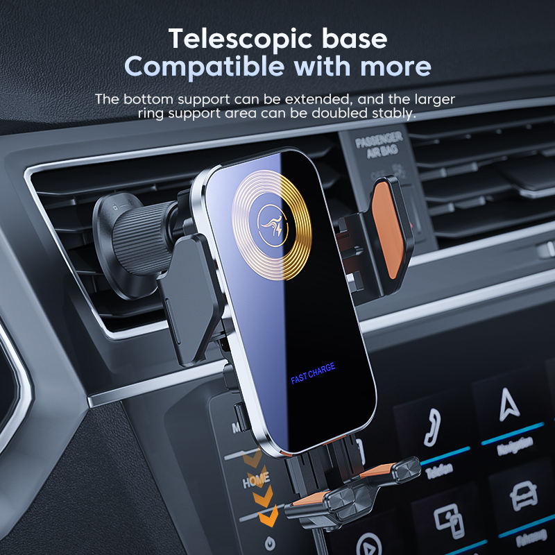 MM024001 X15S 15W Wireless Charging Automatic Phone Holder Car Air Vent Stand - Shenzhen MOMI GONGYI